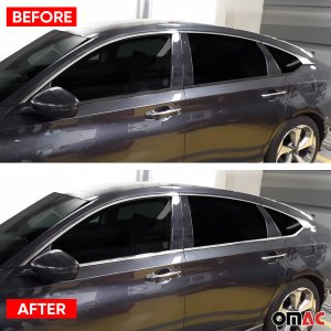 Honda Accord Window Trim - Omac - S. Steel - Gloss Silver - '18-'22